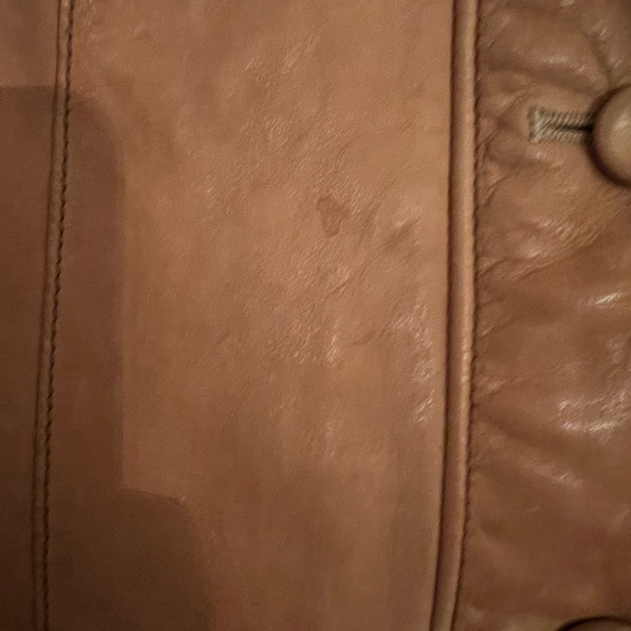 Sold. RARE GAP LEATHER Mod Jacket fully Lined. Gold Women’s Sz XS Buttery Soft. - Picture 5 of 16